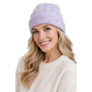 Charter Club Cashmere Crystal Beanie – Fresh Orchid (Lavender) | NWT | MSRP $119